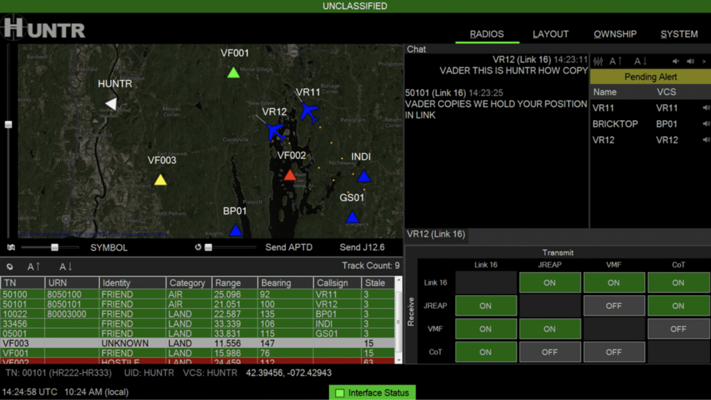 TCG-HUNTR Tactical Data Link