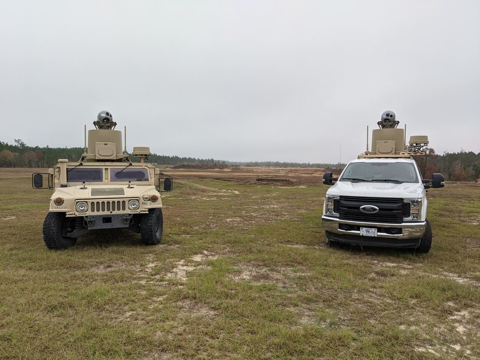 MADS-K OTM V4 installed on an Up-Armored HMMWV and Ford F350 Platforms