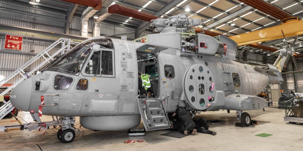 A_Merlin_is_prepared_for_Crowsnest_in_820_NAS_hangar