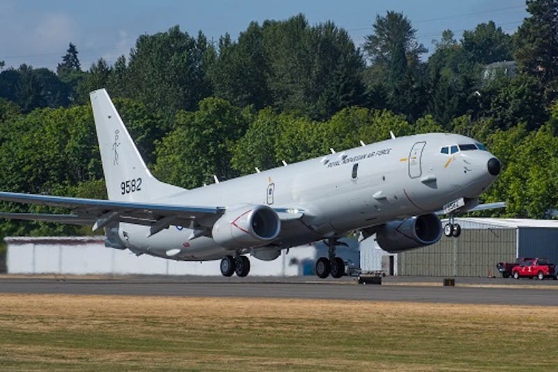 Norwegian Navy P8 YP151 Takeoff Renton WA