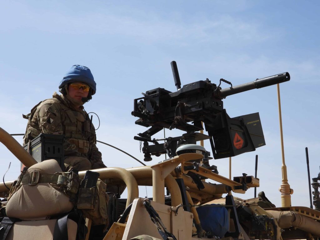 British Army Jackals fitted with SlingShot from Spectra Group in Mali