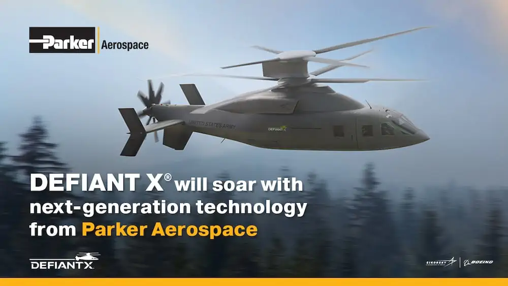 Parker Aerospace Provides Hydraulics & Flight Controls for DEFIANT X 
