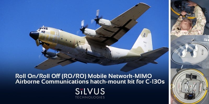 Silvus Roll On/Roll Off Mobile Network-MIMO Communications Hatch-Mount Kit for C-130s