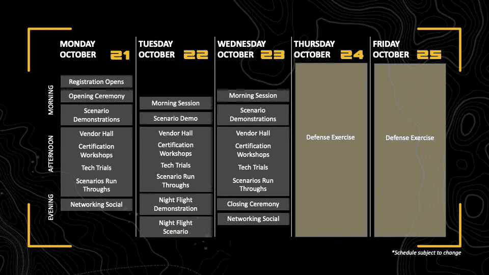UTAC Event Schedule