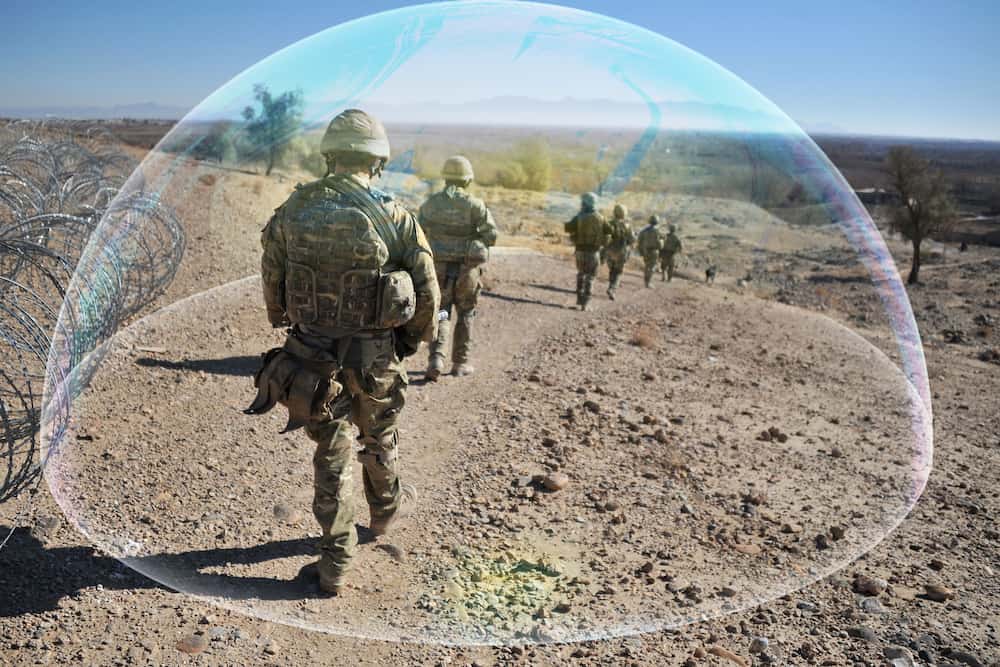 British soldiers from B Company on patrol in the Nahr-e Seraj District of Helmand Province.