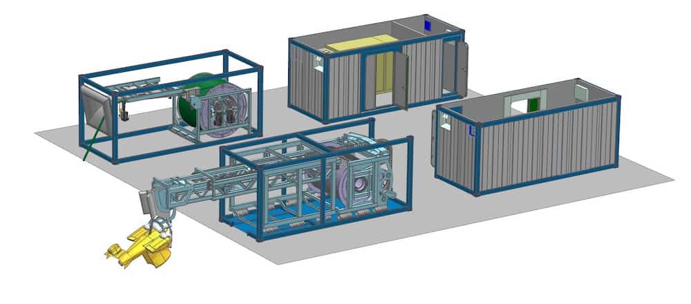 3D visualization of an ATLAS ELEKTRONIK F126 MM ASW system