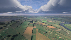 New volumetric clouds casting shadows on terrain