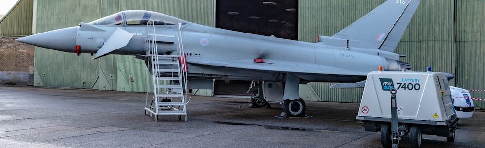 RAF Typhoon and an Electric Battery Ground Power Unit