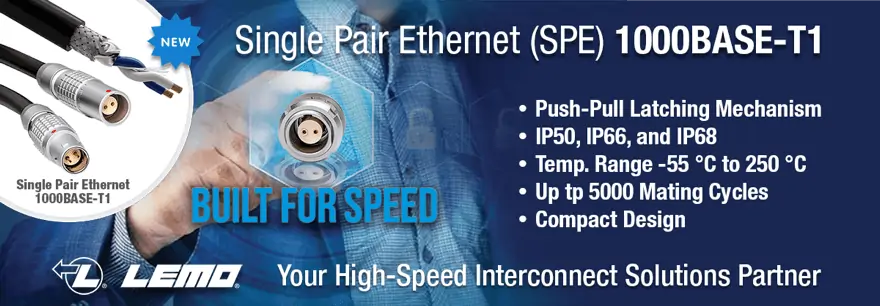 New Single Pair Ethernet Connector Solution from LEMO