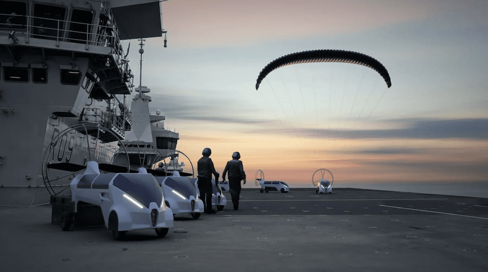 A concept image of the Stork STM on the deck of HMS Prince of Wales