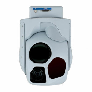 AI-powered wide area maritime surveillance gimbal