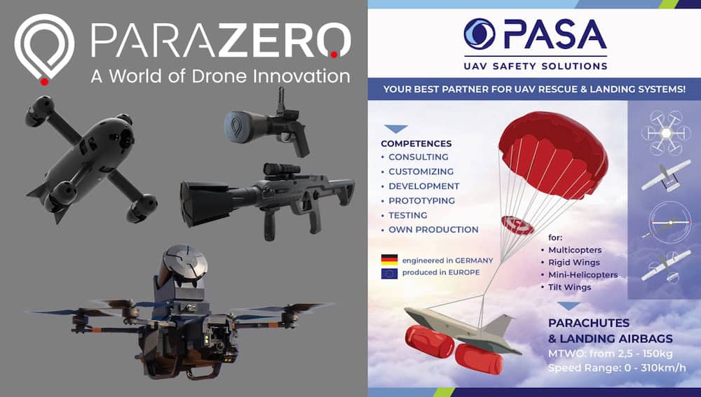 ParaZero & PASA (cUAS ballistic nets & rescue parachutes)