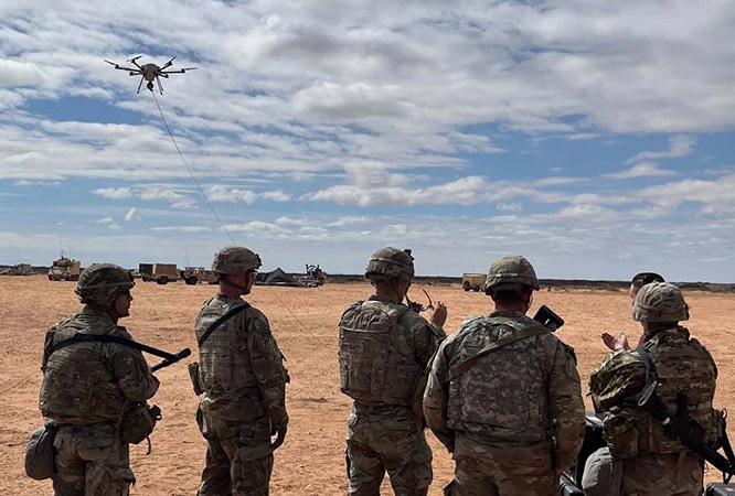 Tethered drone for Military ISR