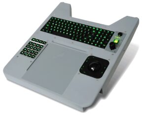 100-key Specialized Keyboard with Trackball and Writing Surface