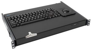 82-key Rack Mount Keyboard with Trackball and Smart Card Reader
