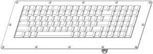 90-key Panel Mount Keyboard