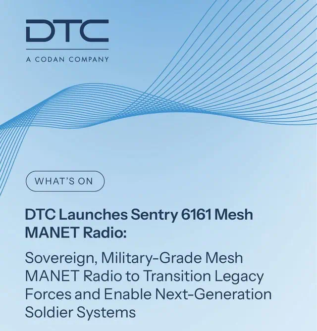 DTC Unveils New Military-Grade Mesh MANET Radio