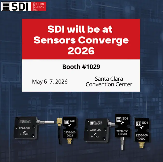 Silicon Designs to Exhibit MEMS DC Accelerometers at Sensors Converge 2026