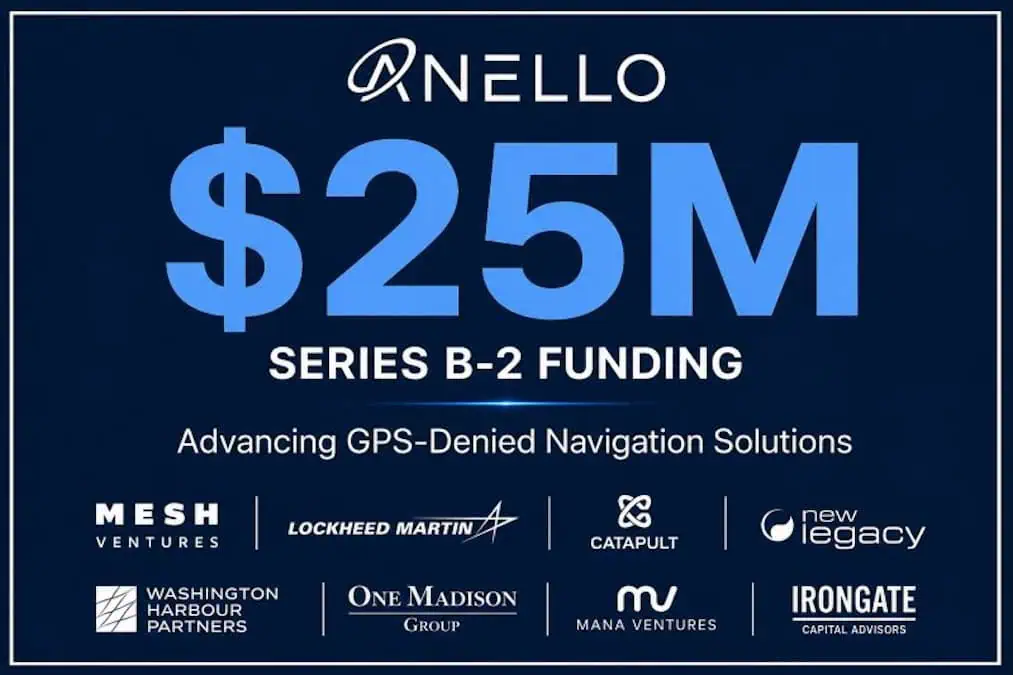 ANELLO Secures $25M Series B-2 Funding for GPS Denied-Navigation