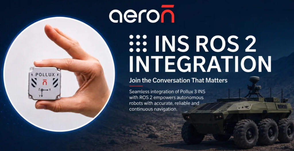 Aeron Systems Pollux 3 INS Integration with ROS2 for Autonomous Robotics